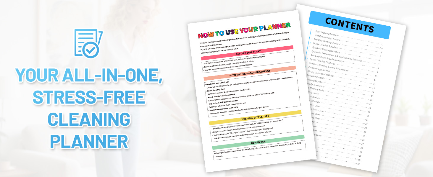 Your All-in-One, Stress-Free Cleaning Planner