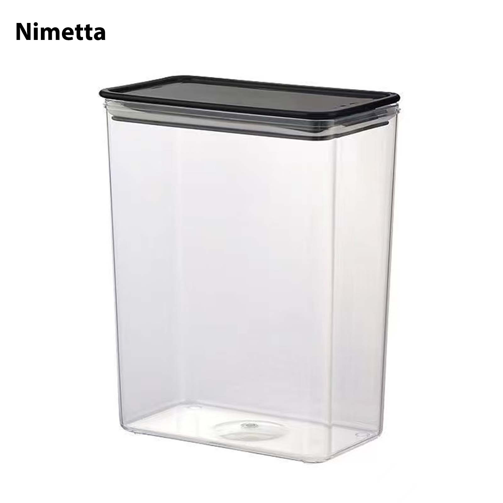 NIMETTA Cereal Containers Storage Set, 2 PCS Airtight Food Storage Container with Lids, BPA-Free Plastic Storage Containers for Cereal Rice Flour Sugar Dry Food